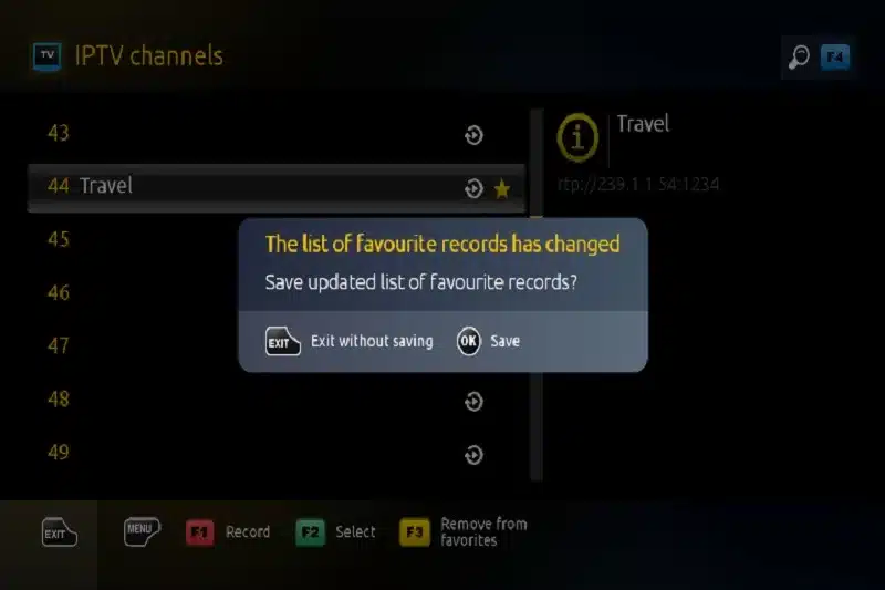 How to add channels to Favorite list on MAG