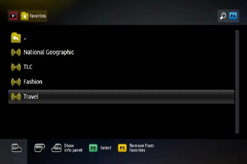 How to add channels to Favorite list on MAG
